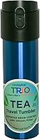 Vista 1 de casaWare Trio - Infusor de té – Filtro – Vaso de viaje con compartimento de hojas de 2 vías de 16 onzas (azul)