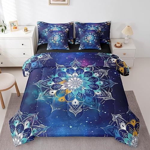 Erosebridal Exotic Flowers Bedding King Size 7pcs, Vintage B