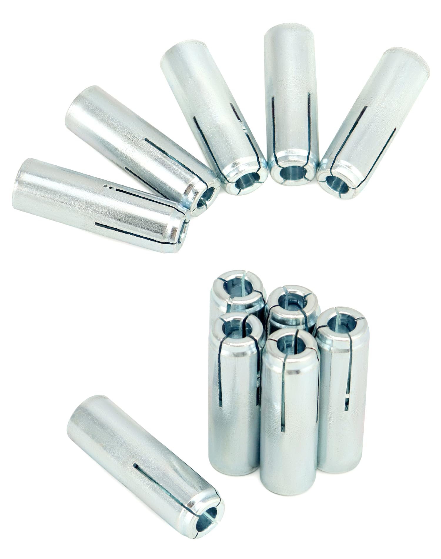 QWORK Ancoraggio a goccia, 100 pezzi 3/8"-16 filettatura interna di espansione, zincata superficie di ancoraggio per calcestruzzo solido (solo per calcestruzzo)