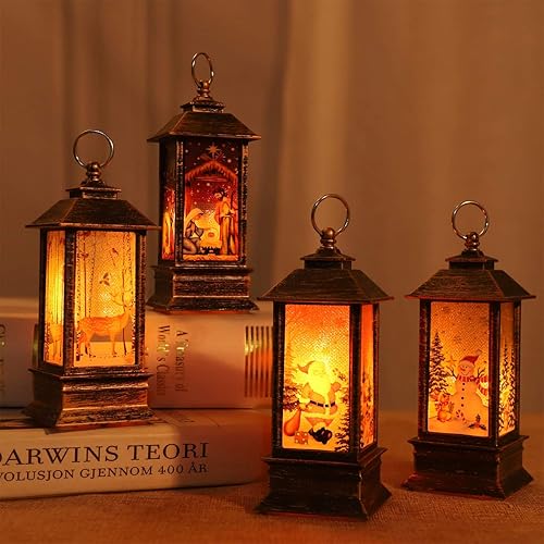 Miniatura 2 de Decoraciones de faroles de Navidad, decoración de iluminación de Navidad, decoración del árbol de Navidad, decoración del hogar, linternas pequeñas