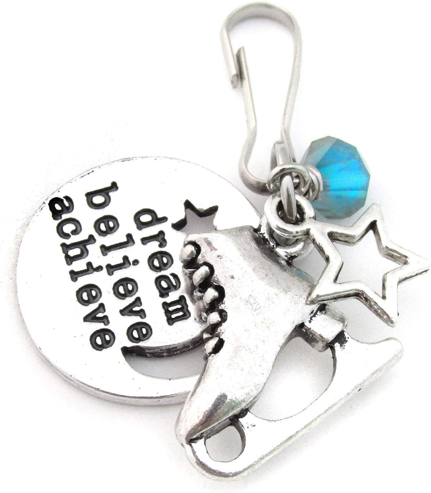 Figure Skating Gifts, Figure Skating Zipper Pull, Ice Skater Gift, Ice Skating Gift,Figure Skating Bag Charm, Figure Skater Gift, Figure Skating Zipper Charm
