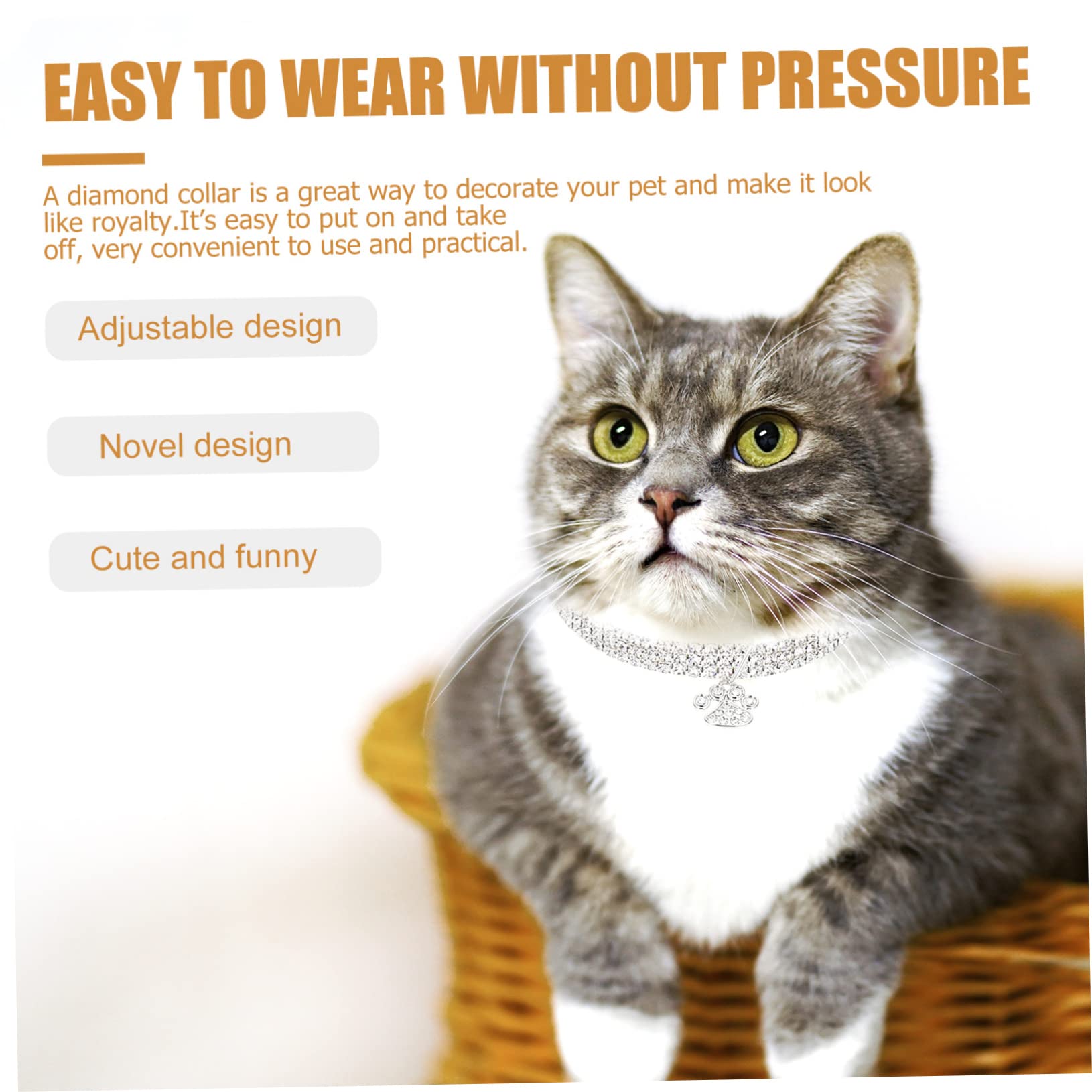 Housoutil 9pezzi Collane Decorative per Animali di Collari per Cani e Gatti Strass Accessori Eleganti e Resistenti per FESTIVITÀ e Occasioni Speciali