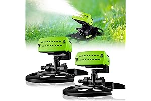 Green Oscillating Sprinklers with 180° Adjustable Coverage
