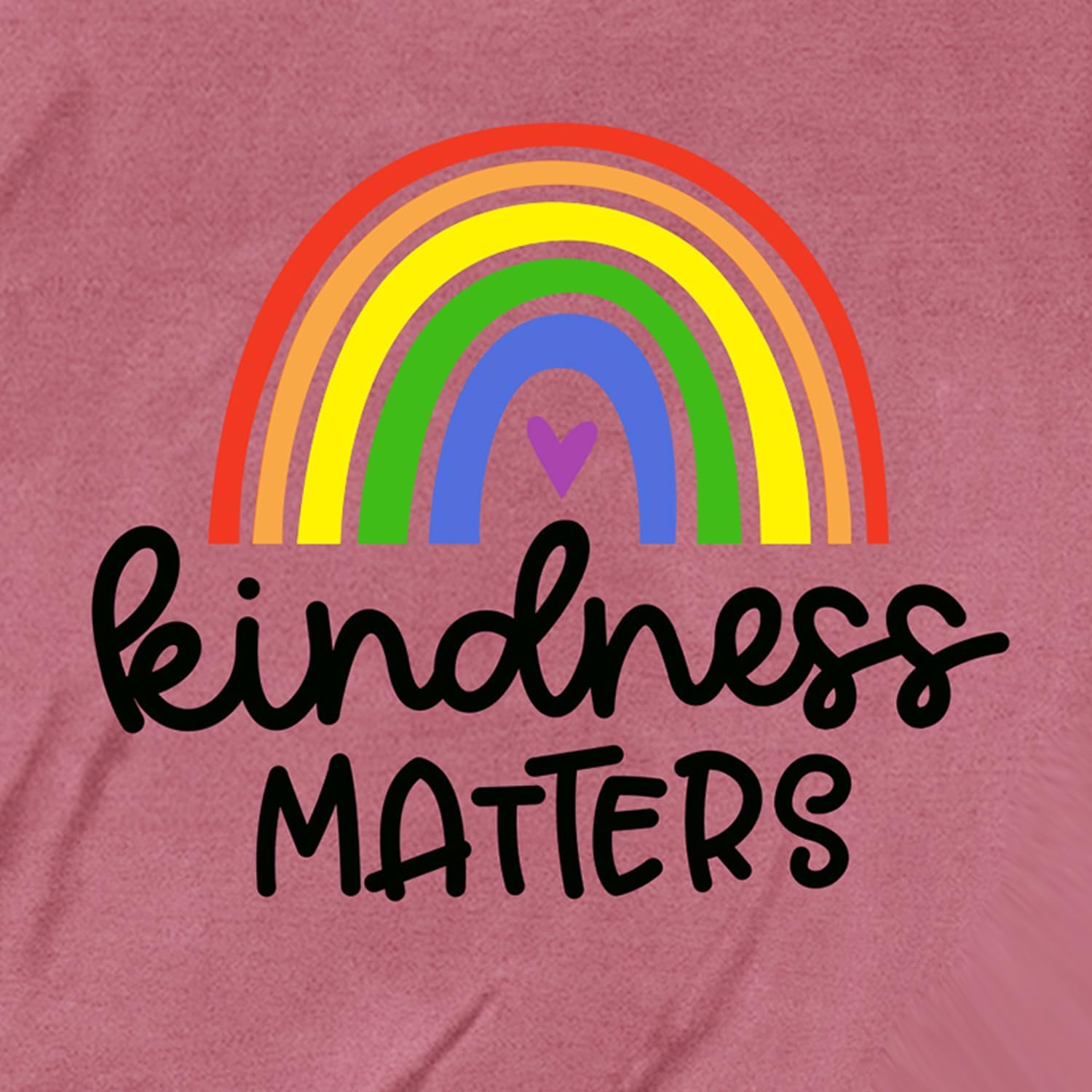 Be Kind Shirt for Women Kindness Matters T-Shirt Rainbow Heart Tee Tops - Image 5