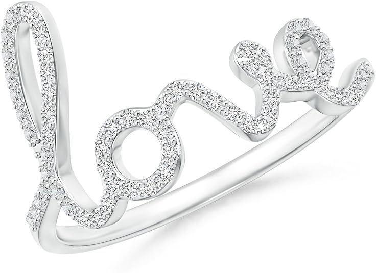 Lab Grown Diamond Cursive LOVE Script Ring