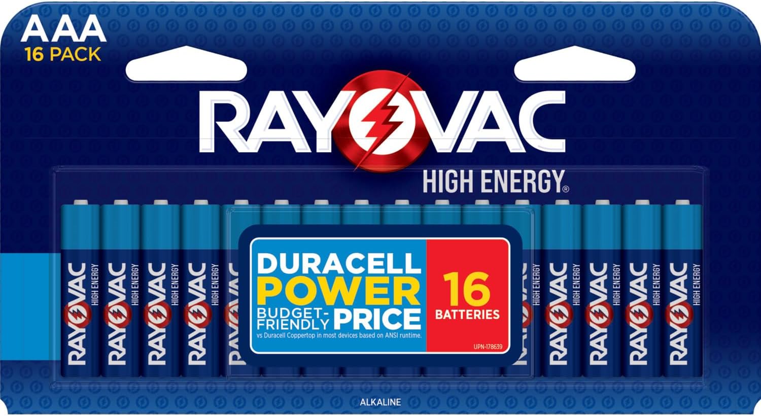 Rayovac High Energy AAA Batteries (16 Pack), Alkaline Triple A Batteries