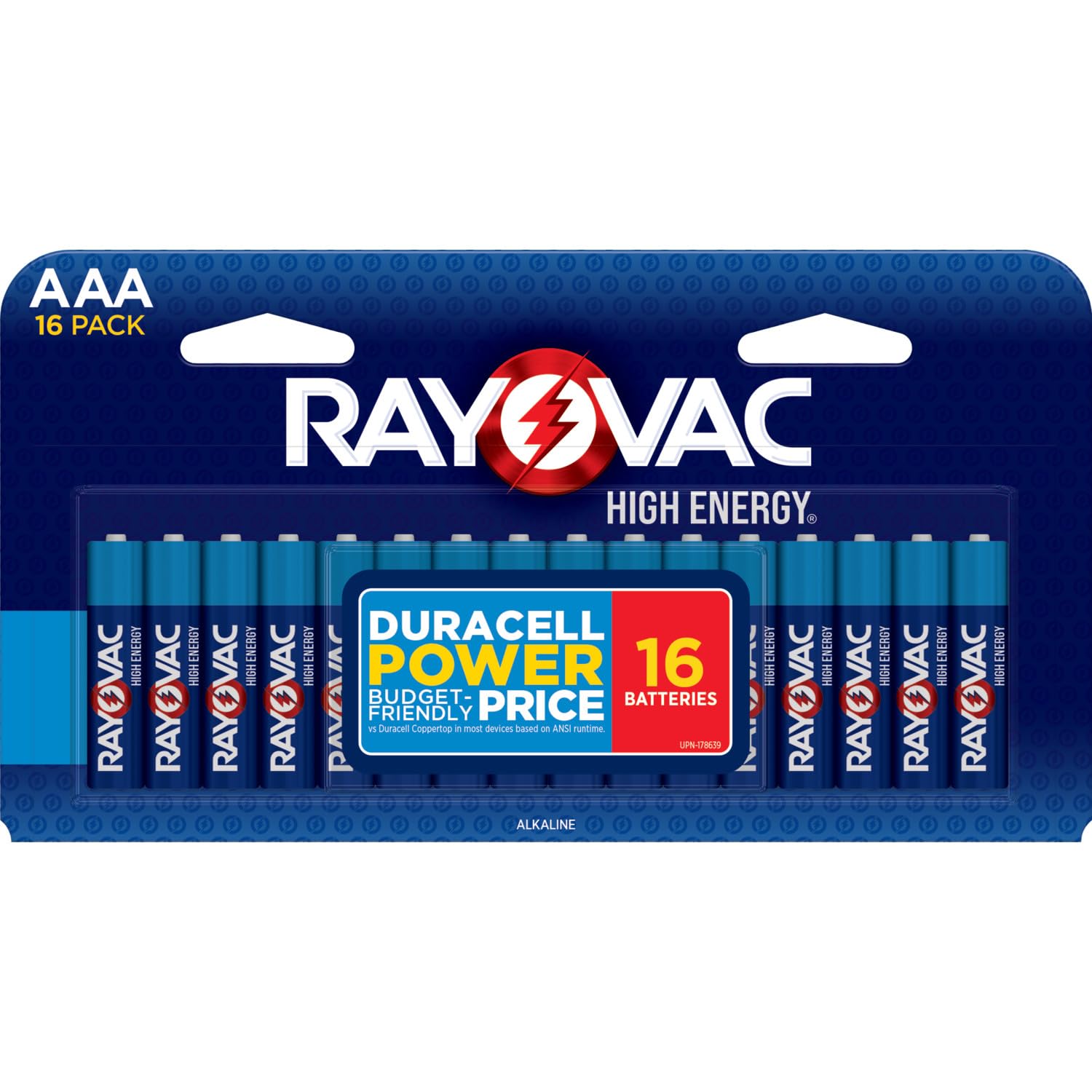 Rayovac High Energy AAA Batteries 16 Pack Alkaline Triple A Batteries