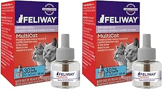 FELIWAY MultiCat Diffuser Refill (48 mL) | Constant Harmony & Calming Between Cats at Home (2 Pack 48ml)