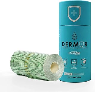 DERMOR Protective Dermal Armor Tattoo Aftercare Bandage Roll - Waterproof Transparent Film Latex Free Adhesive Bandage / 6 x11 YD, Up to 100 Applications,DERMOR6X11
