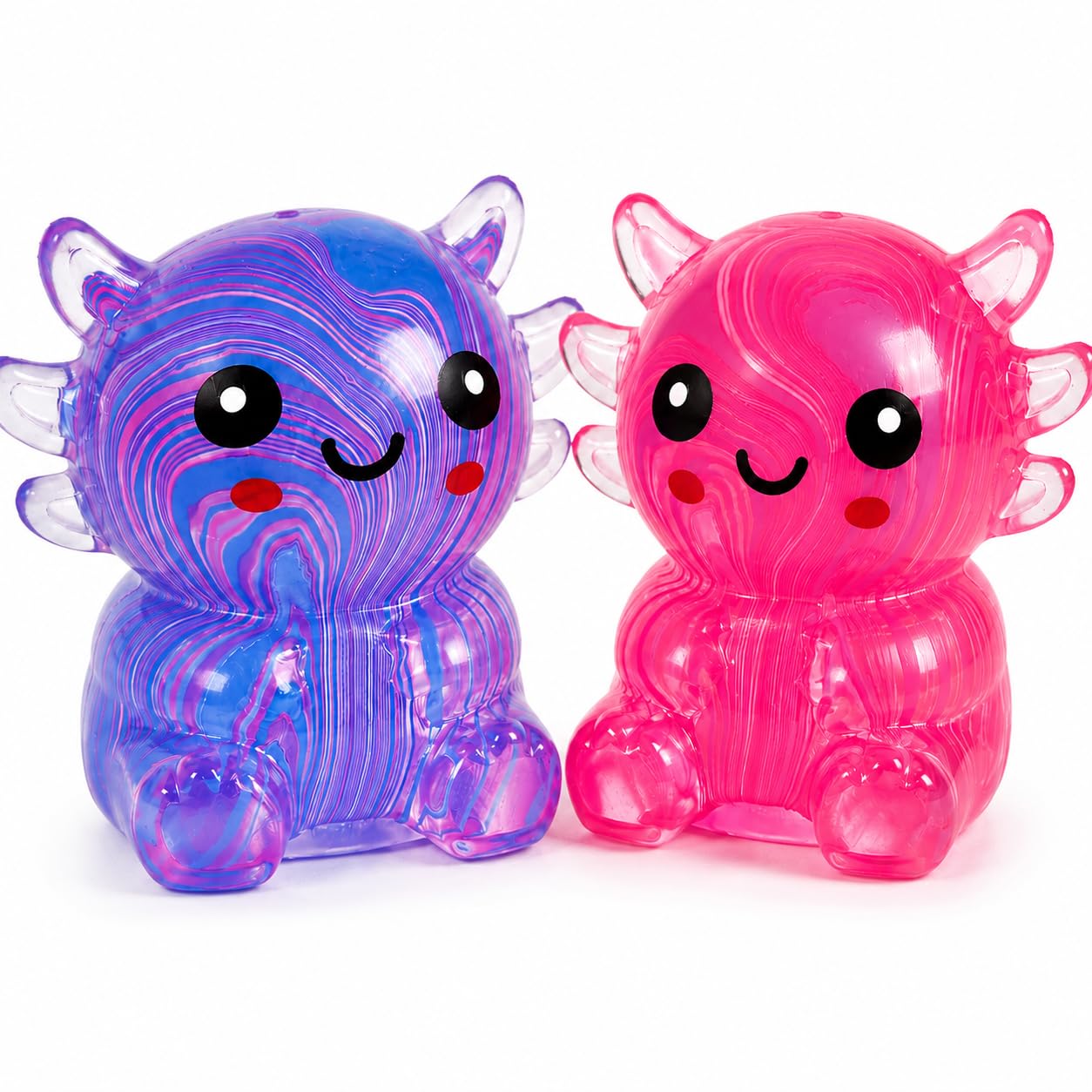 2PCS Axolotl Squishy, Squishy Axolotl Two-Piece Set for Desk and Study