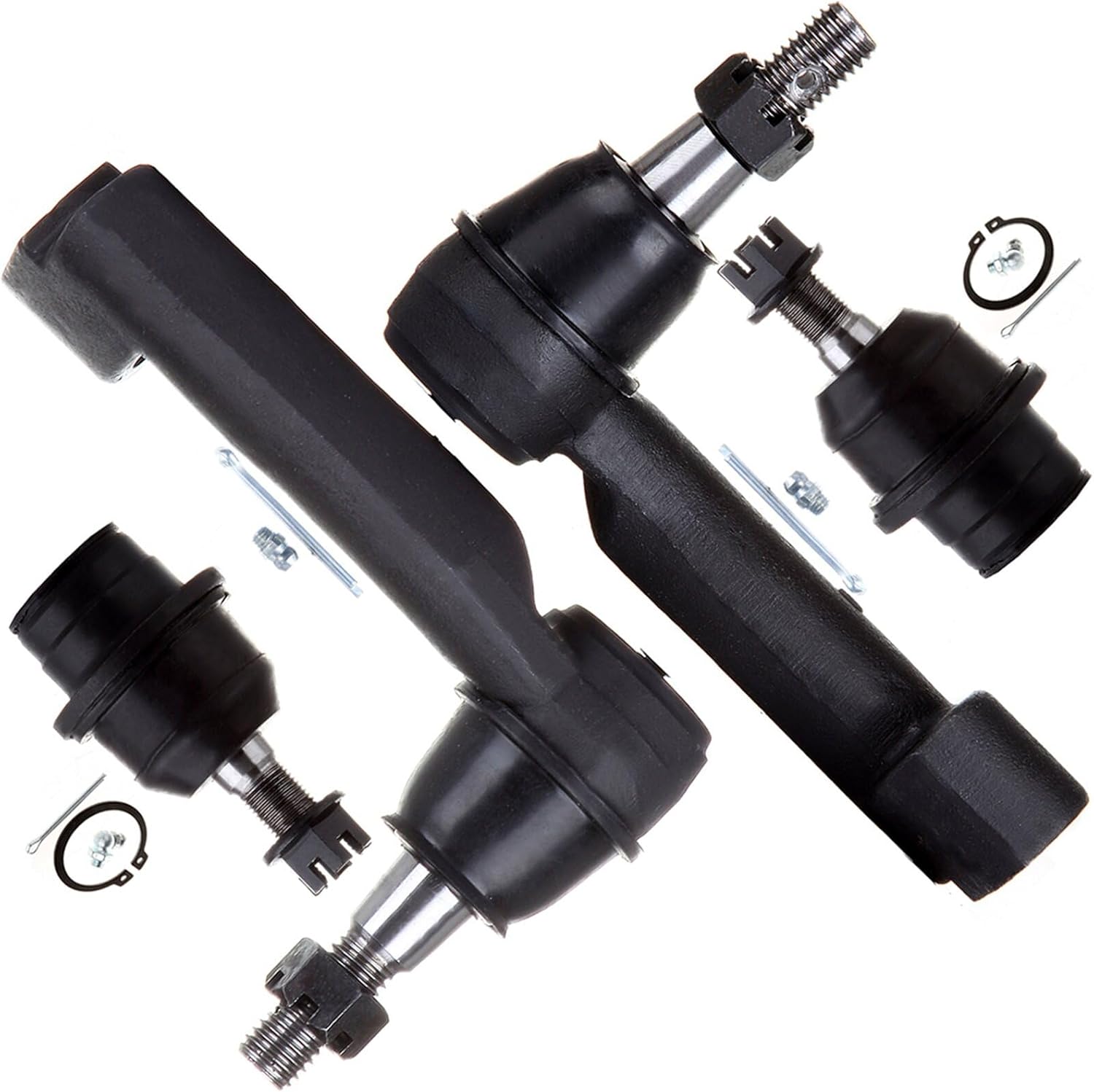 SCITOO 4-PC SET Suspension Kit Outer Tie Rod End Lower Ball Joint Fit 2009-2014 For Ford For F-150 2007-2016 For Ford Expedition For Lincoln Navigator