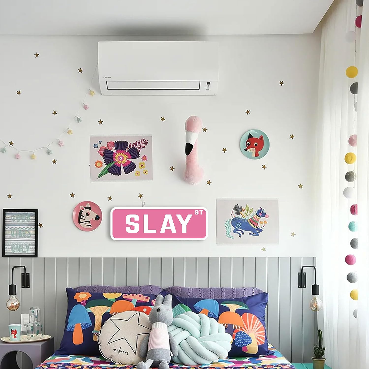 Preppy Room Decor, Slay St Sign - Teen Girl Room Decor, 6" x 15" image 2