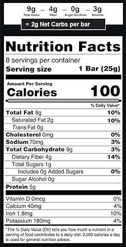 Miniatura 6 de 100 barras de proteína Cal Snacks Brownie de chocolate, barras de aperitivos naturales, sabrosos bocadillos saludables, sin azúcar añadido,