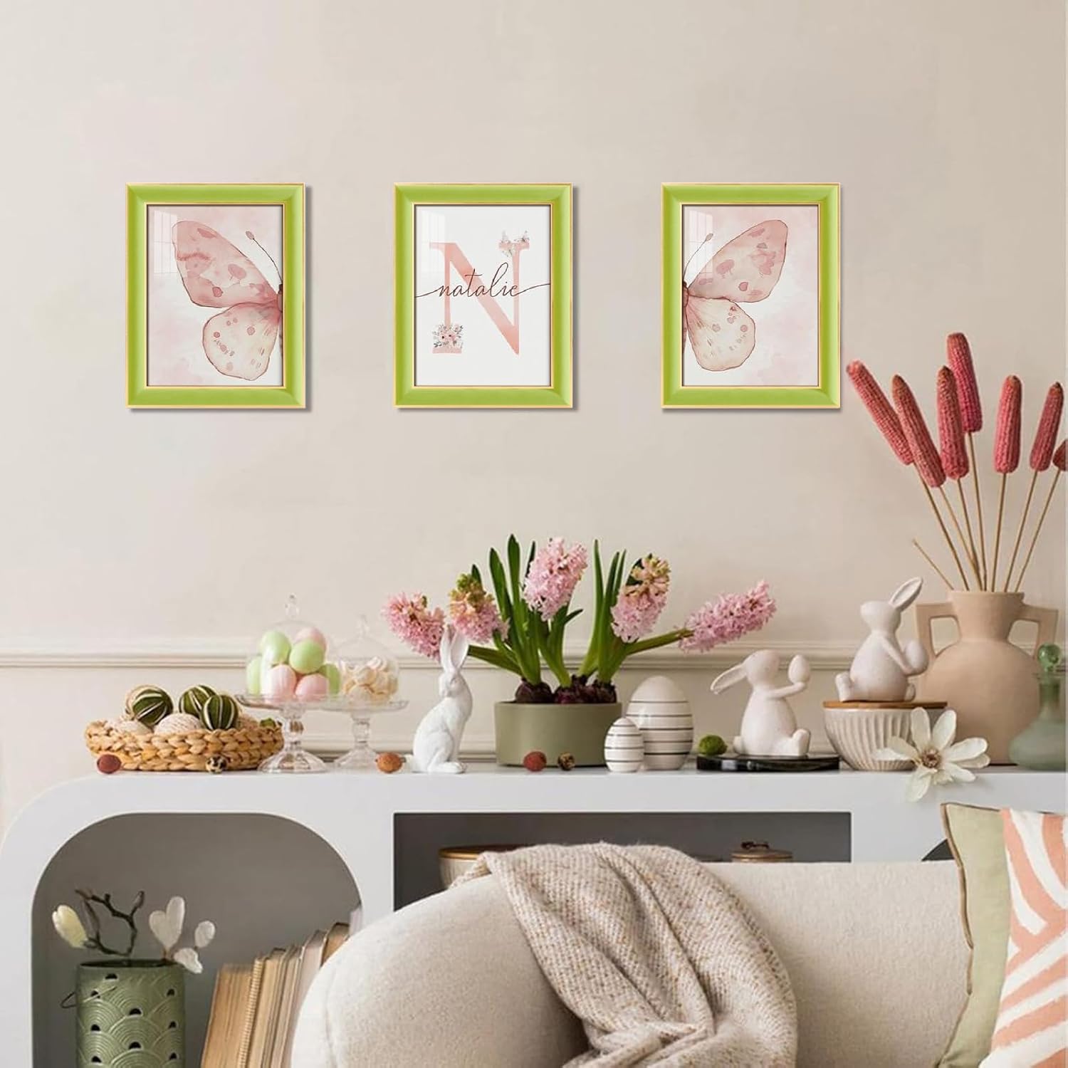 9x12 Velvet Picture Frame, Light Green 9x12 Velvet Photo Frame with Vintage Gold Border, 9 by 12 Poster Frame with HD Real Glass Horizontal & Vertical Display for Tabletop and Wall Decor (1 Pack)