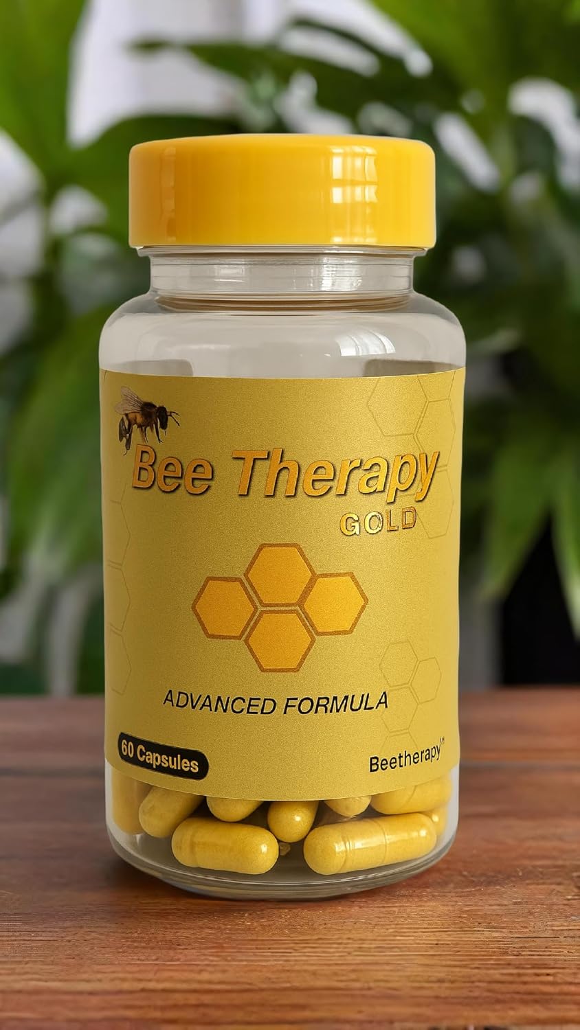 Natural Supplement - Bee Therapy Gold Venom Apitoxin Manuka Honey - Supports Inflammation & Mobility - Neck and Backache - Supports Joints & Muscles- Sprains, Bruises and Strains - Pack 1 60 Capsules