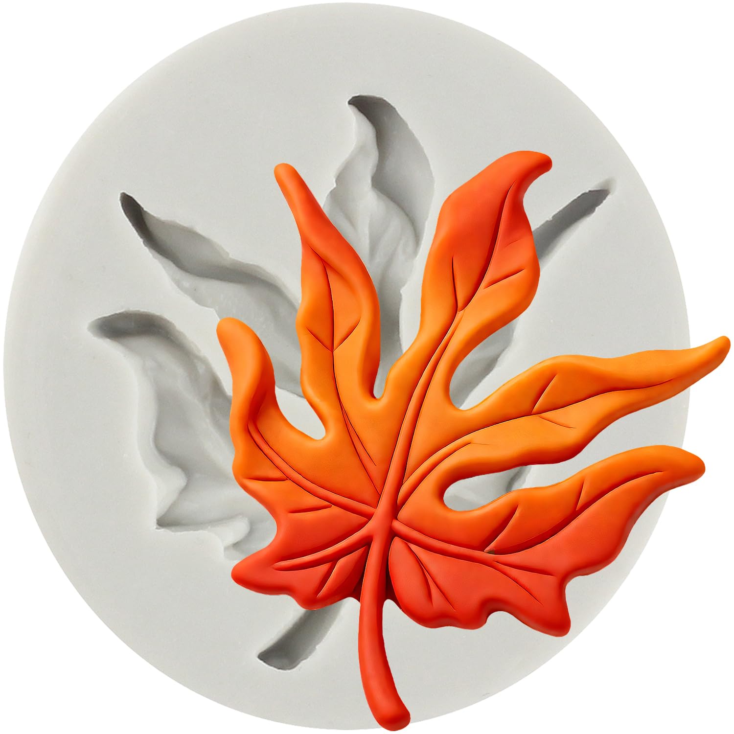 MINFEIDMS Leaf Mould Maple Leaves Silicone Fondant Moulds Tree Leaves Moulds Leaves Candy Mould for Sugar Cake Decorating Cupcake Topper Chocolate Gum Paste Polymer Clay