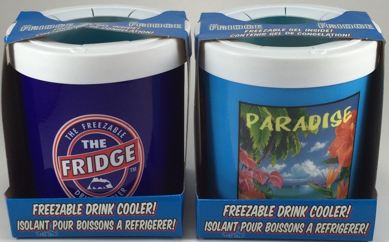Two 2 Paradise The Fridge Freezable Drink Beverage Cooler can Koozie by