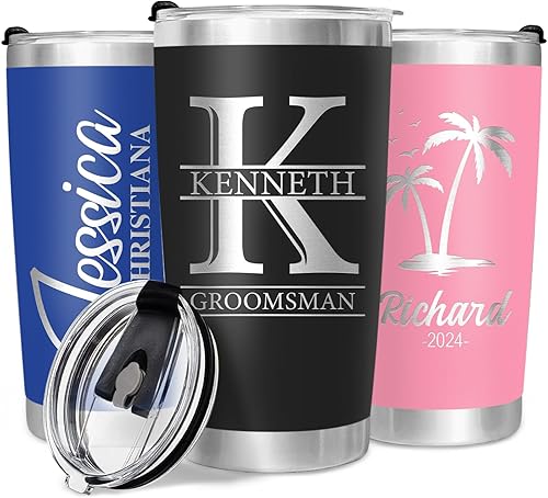 Vista 33 de Vaso personalizado con nombres, el mejor regalo para mamá, 10 colores, vaso de café personalizado de acero inoxidable de 20 onzas, vasos aislados