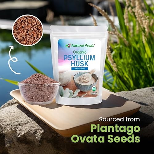 Miniatura 4 de Z Natural Foods Copos de cáscara de psyllium entera orgánica, un suplemento de fibra natural, mézclalo en batidos, jugos, sin OMG, vegano, sin
