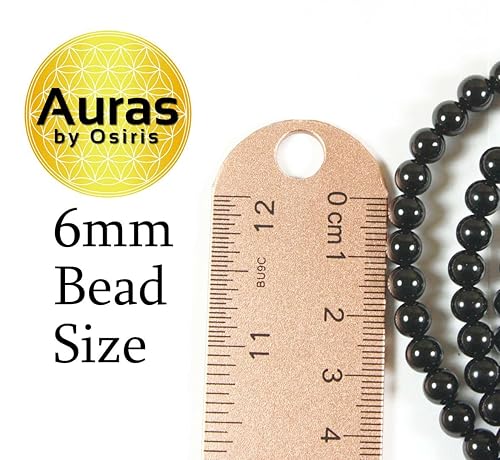 Miniatura 9 de Auras by Osiris  Handmade Black Obsidian Crystal Necklace - Genuine Natural Gemstone Beaded Necklace Healing, Protection, Grounding Talisman Mala -