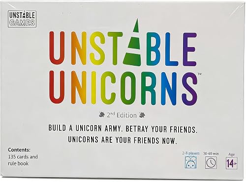 [CTRL & HOME] - Unstable Unicorns Card Game 2nd Edition | Party Strategy Card Game | 2–8 Players | Ages 14+