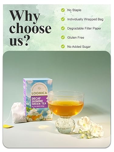 Miniatura 50 de LOOMICA Bolsas de té de cúrcuma y jengibre, sin cafeína, mezcla de hierbas 100% natural, cálida y picante con cúrcuma picante y jengibre para mayor