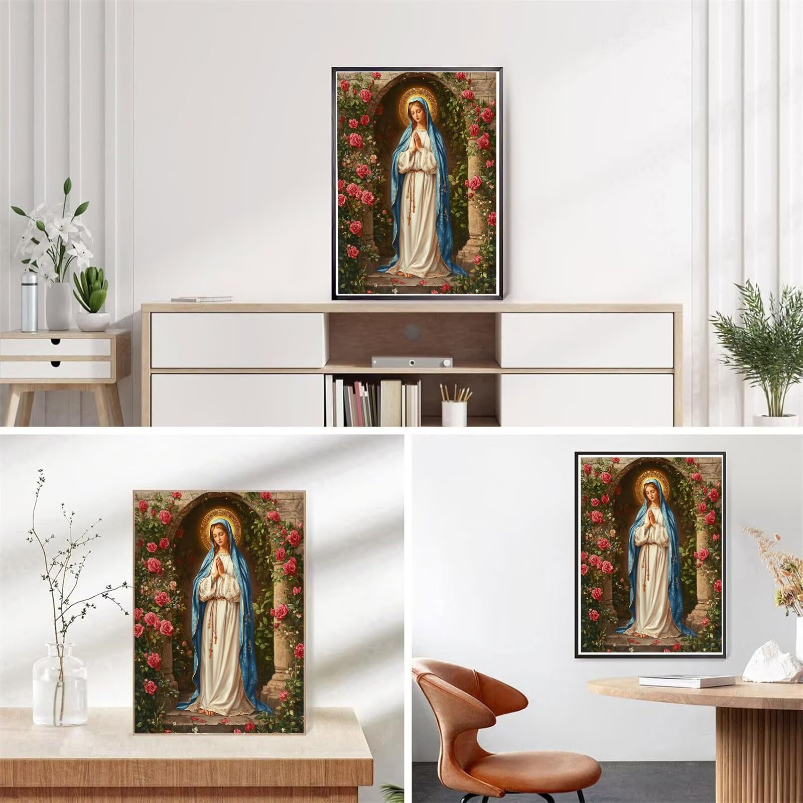 Woman Rose Diamond Art, 5D diamentowy obraz haft krzyżykowy zestawy rzemieślnicze do sztuki kryształowej, rękodzieło DIY dla dorosłych początkujących kompletny zestaw, prezenty dla dziewcząt