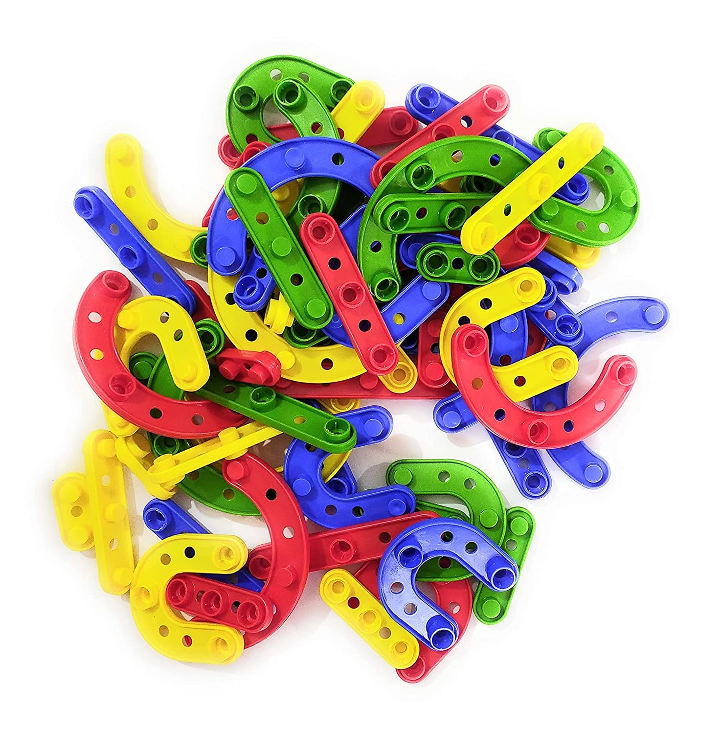 Leaffybezz Non-Toxic Building Blocks Set Puzzles Learning Activity Game for Kids Toys for Children Toys for 2,3,4,5 Years (Approx 100 Piece) (UC Smart Patchwork Block) 2