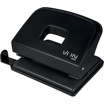 VON Leitz Hole Punch for 20 Sheets Stop Rail with Format Information
