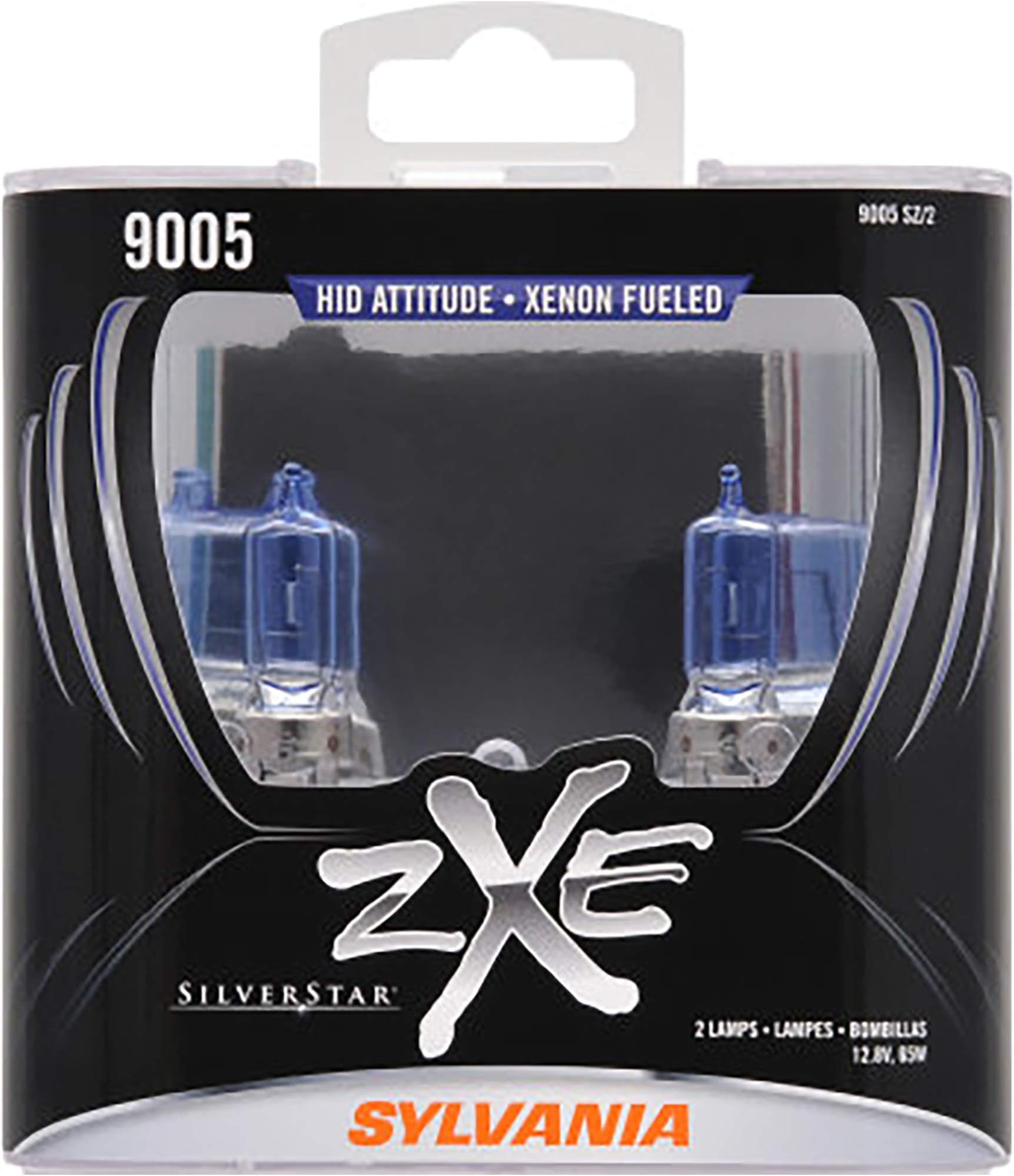 9005 (HB3) SilverStar zXe High Performance Halogen Headlight Bulb - Bright White Light Output, HID Attitude, Xenon Fueled Technology (Contains 2 Bulbs)