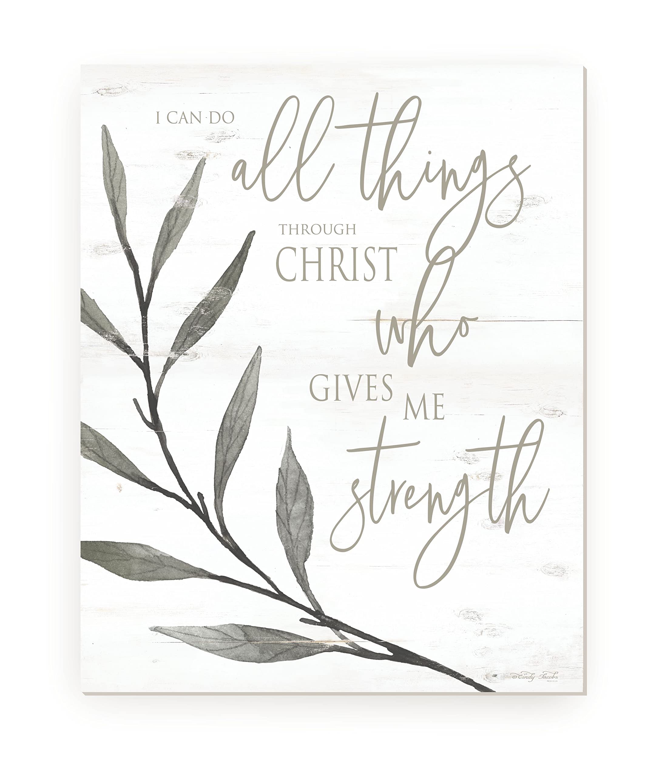 I Can Do All Things Through Christ Wood Wall Sign