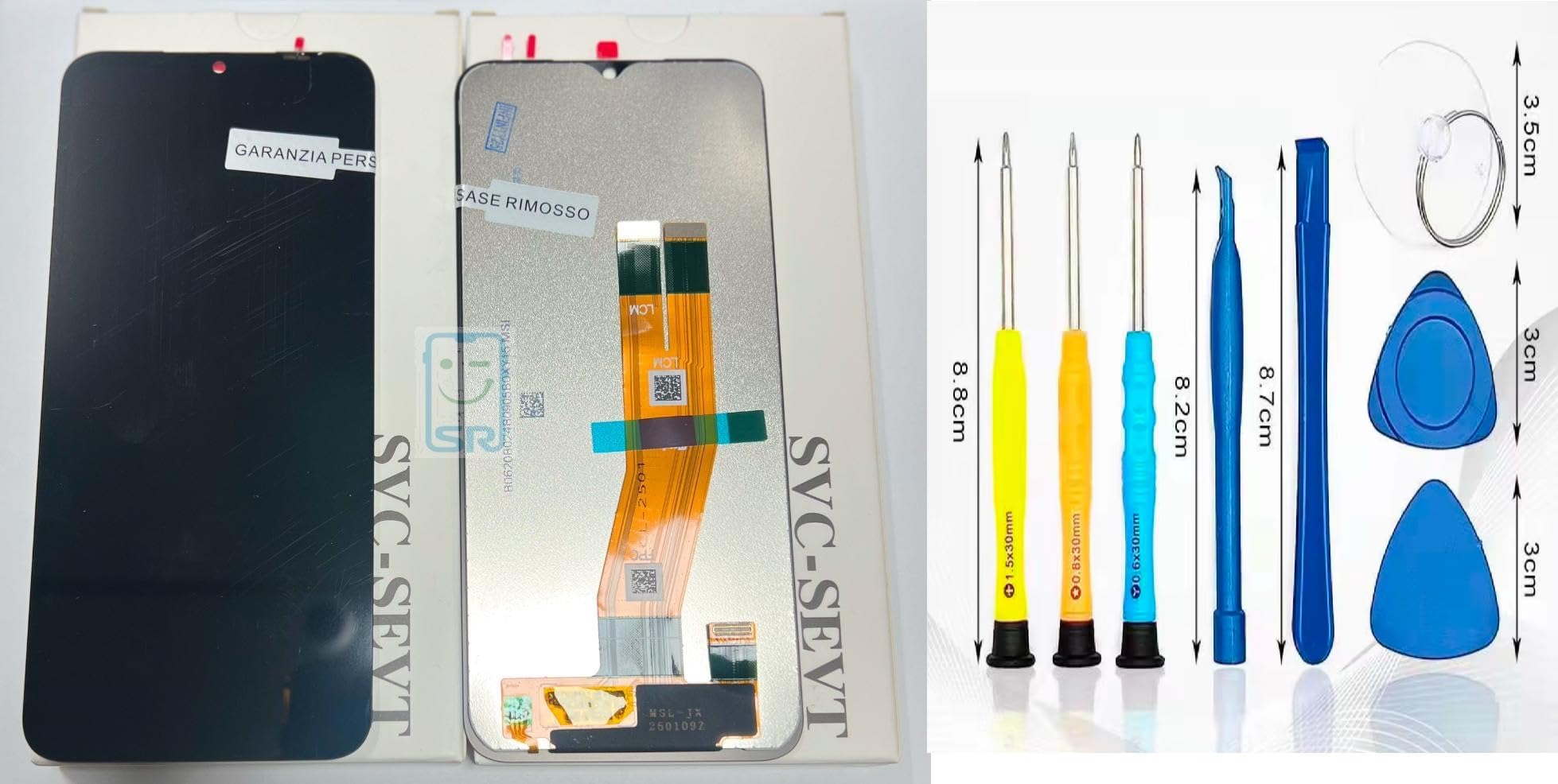 DISPLAY LCD OEM PER SAMSUNG GALAXY A14 4G SM-A145R A145P PARI ORIGINALE IN SERVICE PACK TOUCH VETRO SCHERMO + KIT GIRAVITI IN OMAGGIO