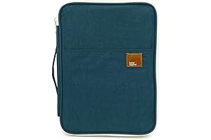 A4 Document Bags Portfolio Organizer with Zippered Note Pouch