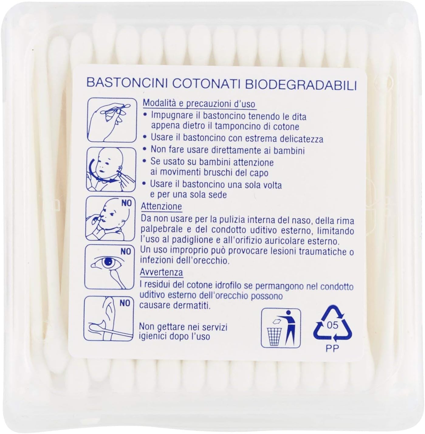 Hansaplast Bastoncini Cotonati in Carta Biodegradabile, 1 confezione x 200 pezzi, 100% Puro Cotone Idrofilo, Adatti per Pelli Sensibili, Made in Italy