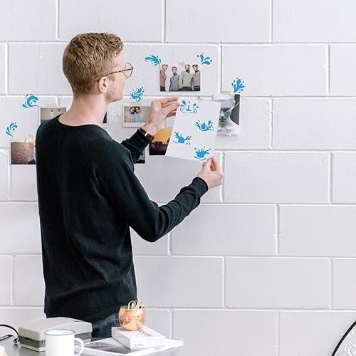 Miniatura 5 de FINGERINSPIRE Plantilla de pintura de gotas de agua de 20 estilos, 11.7 x 8.3 pulgadas, plantilla de dibujo reutilizable con patrón de salpicaduras