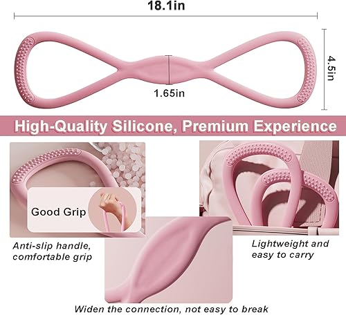 Miniatura 7 de Figura 8 - Banda de resistencia para mujer, bandas de resistencia de 25 libras para entrenamiento, bandas elásticas de brazo para espalda y hombro,