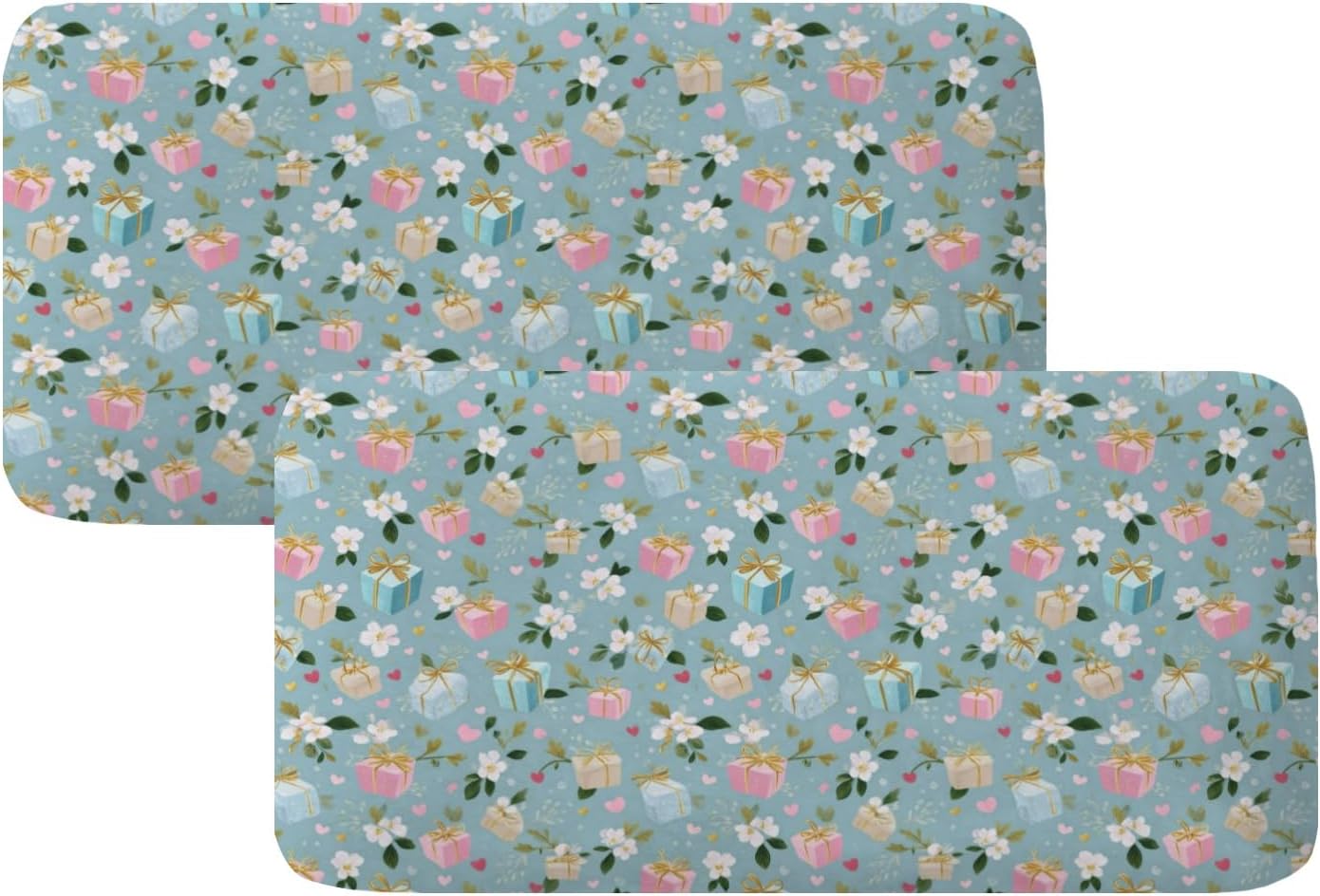 Pastel Gift Garden Loveseat Covers Couch Covers for 2 Cushion Couch, 2-Piece Stretch Sofa Slipcovers Anti-Slip Washable Furniture Protectors for Dogs Pets
