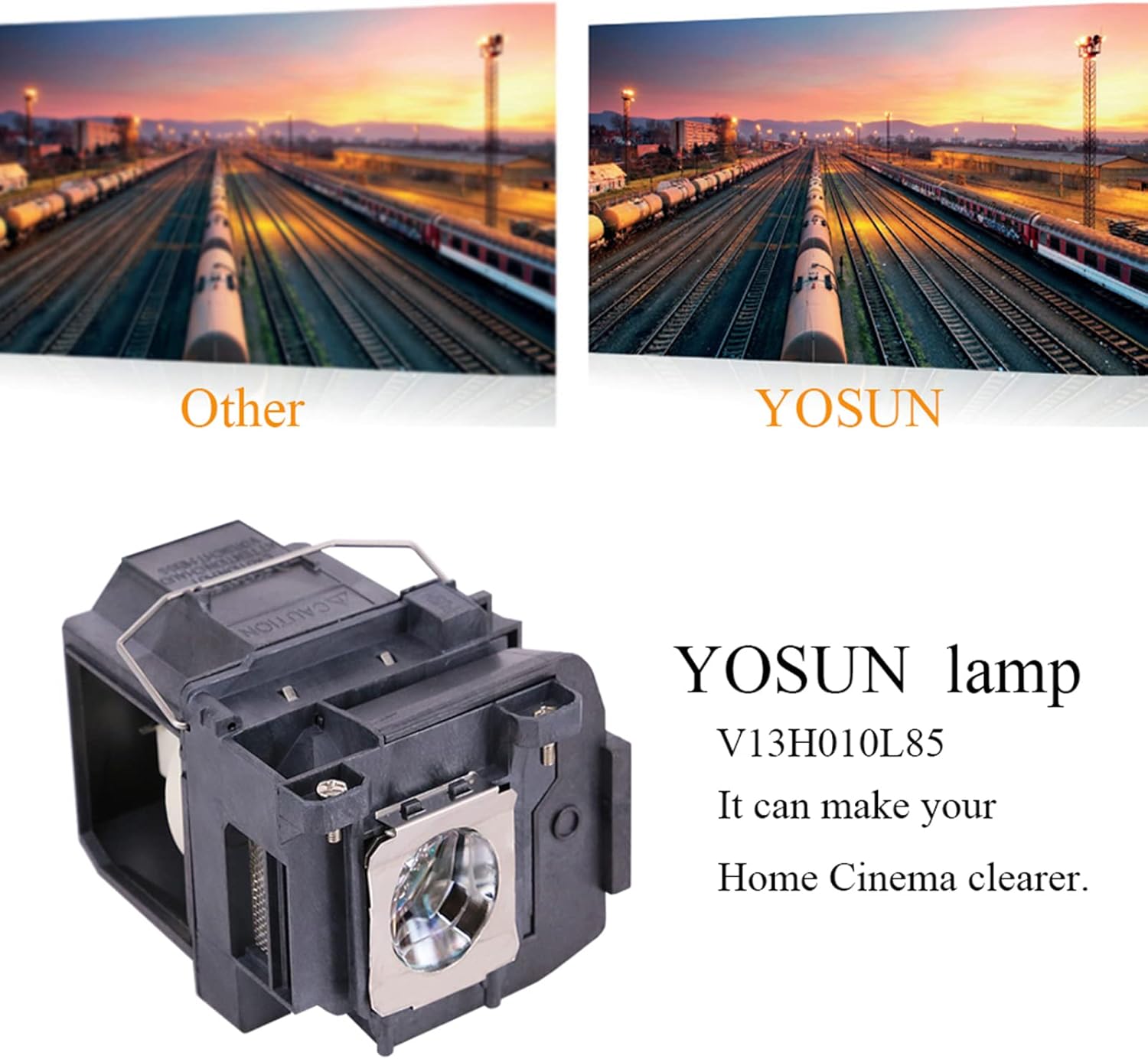 YOSUN V13h010l85 Projector Lamp for Epson-ELPLP85 PowerLite Home Cinema 3500 3100 3000 3600e 3700 3900 3800 EH-TW6700 EH-TW6600W EH-TW6600 Replacement Projector Bulb