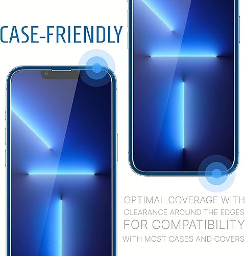 Miniatura 8 de Inskin Protector de pantalla de vidrio templado para iPhone 14 Pro de 6.1 pulgadas, paquete Ultimate 2+2 con protector de lente de cámara y bandeja