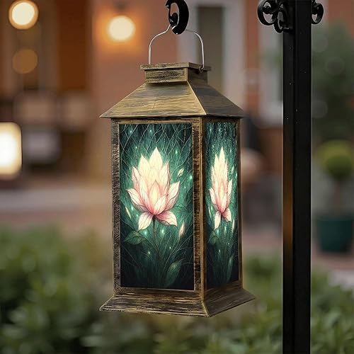 Miniatura 15 de Linterna solar para exteriores, impermeable, futurista, plumas geométricas de cristal de pavo real, decoración de jardín, luces solares LED, lámpara