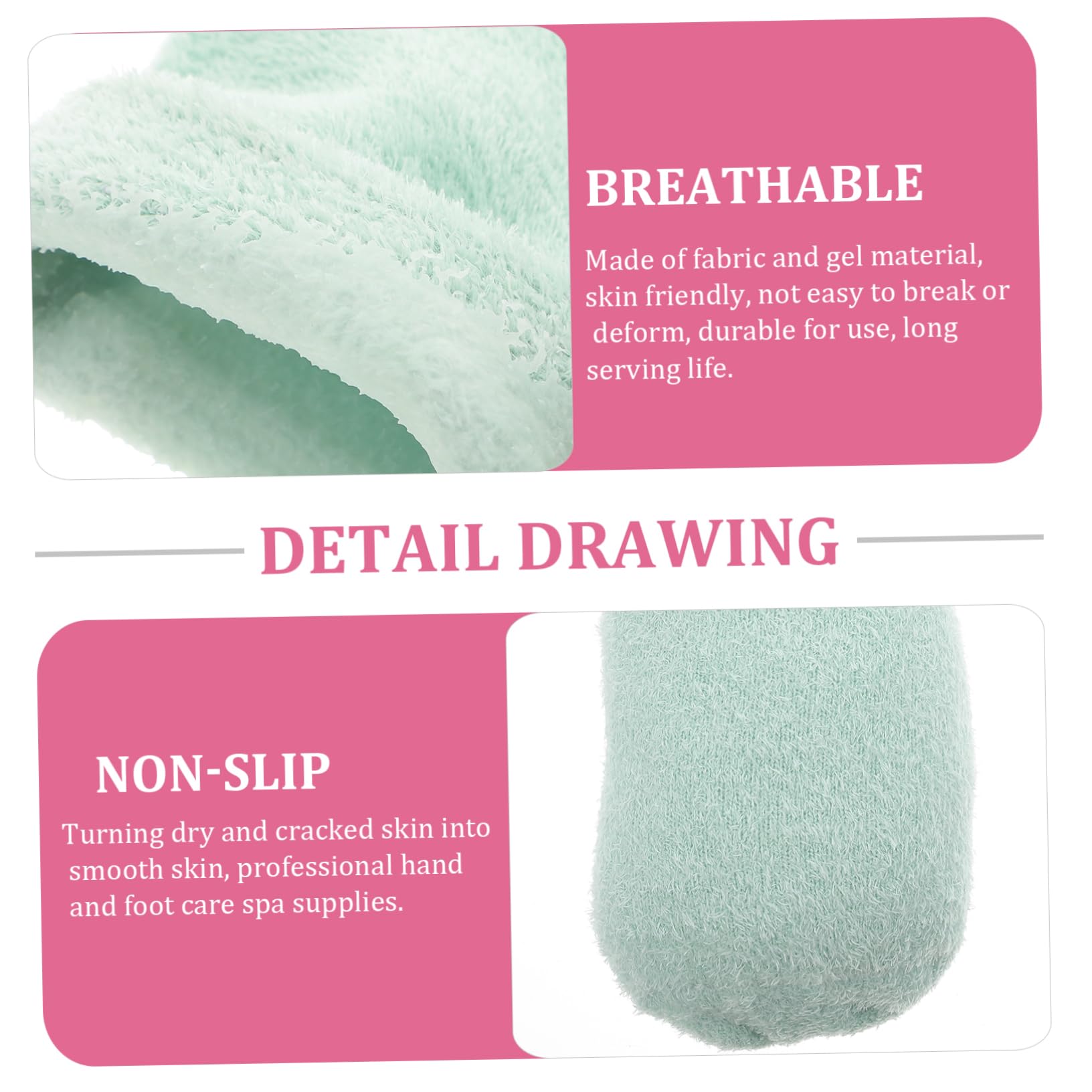 MERRYHAPY 4pcs Gel Gloves Foot Masks Moisturizing Spa Gloves Dry Hand Cream Socks for Random Style