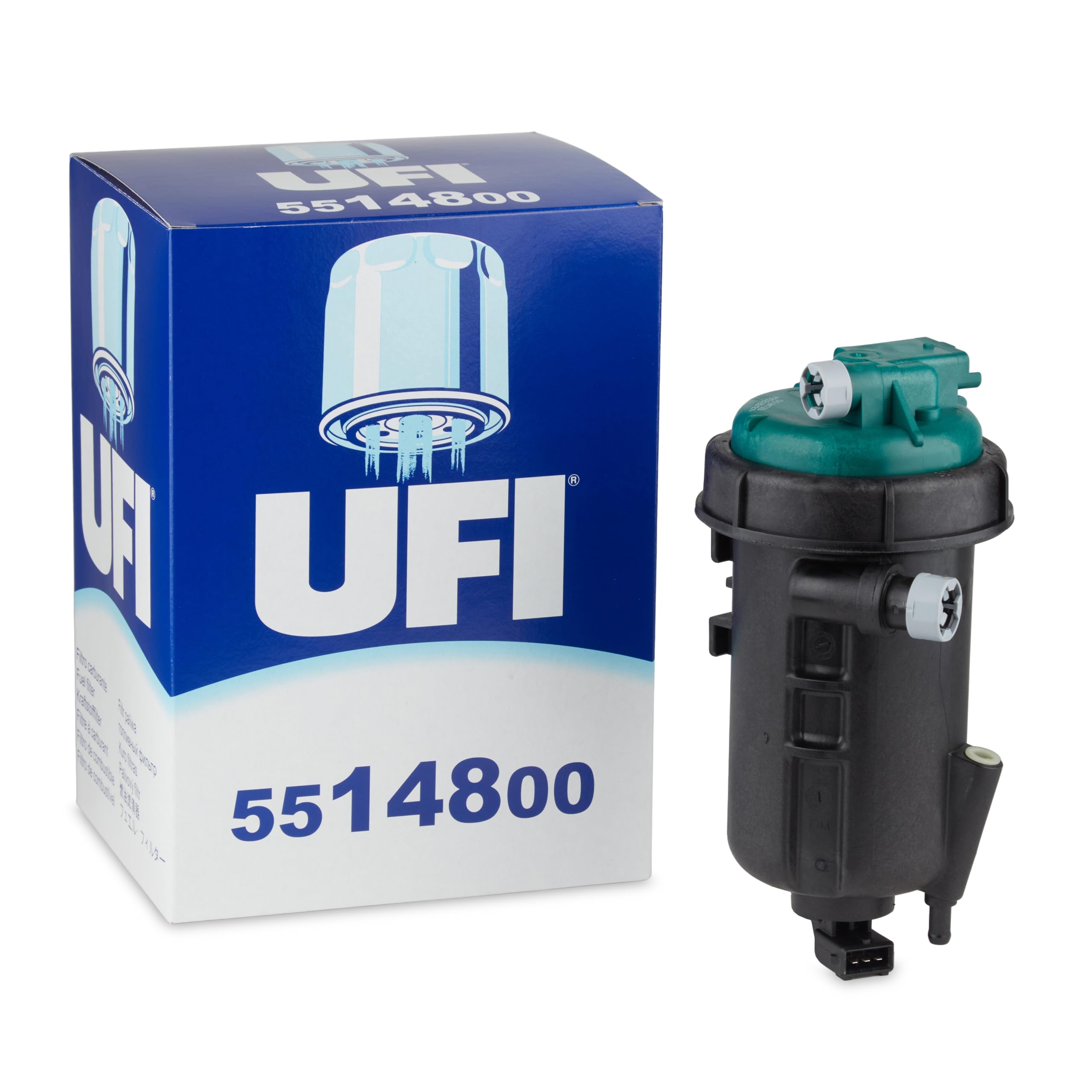 UFI Filters, Filtre Diesel 55.148.00, Filtre à Carburant de Remplacement, Adapté aux Voitures, Applicable sur Divers Modèles Citroën, Fiat et Peugeot