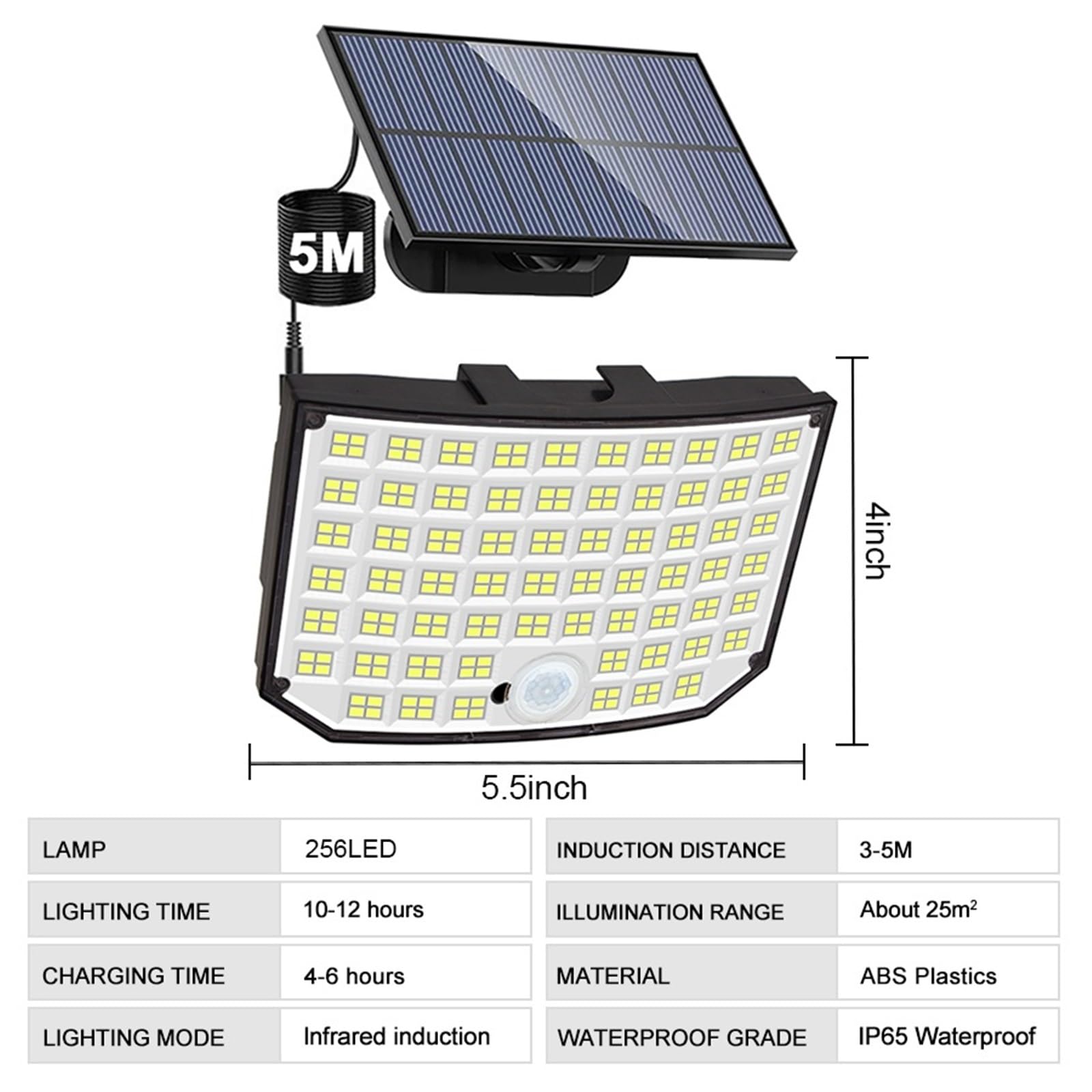 256 LED zewnętrzna lampa solarna jasne światła powodziowe z pilotem IP65 wodoodporna 3 tryby lampa ścienna do dekoracji ogrodu (2 szt.)