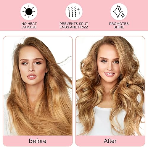 Miniatura 4 de Diadema de varilla rizadora sin calor, mejorada de 60 pulgadas, extra larga, sin calor, rizadores de pelo suaves para dormir en rodillos de pelo,