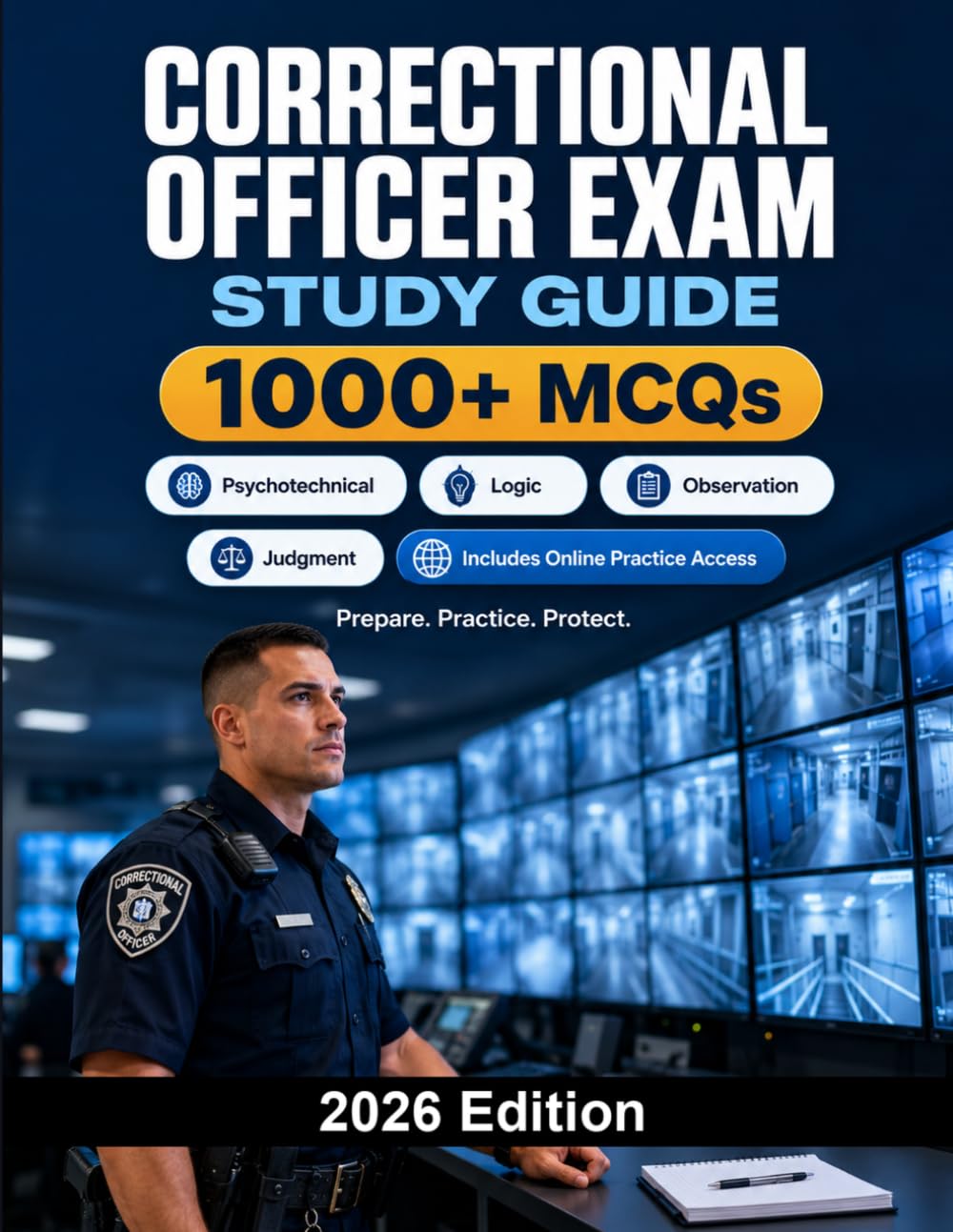 Correctional Officer Exam Study Guide: 1000 MCQ practice questions for prison officer exams with observation, judgment, report writing and workplace scenarios