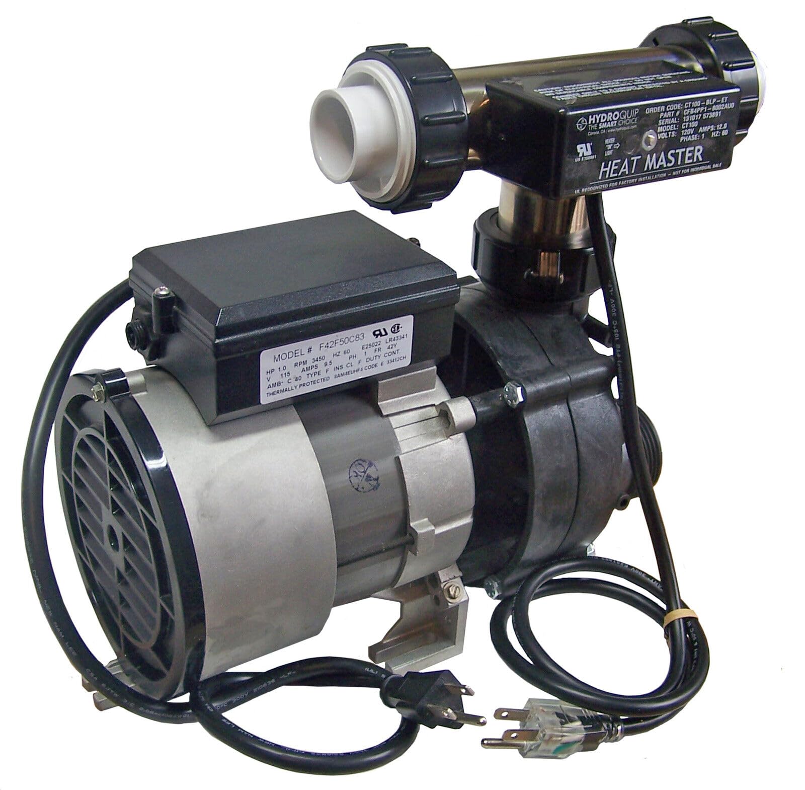 #US Bathtub Pump 1hp & Heat Tee Heater System Combo With Unions