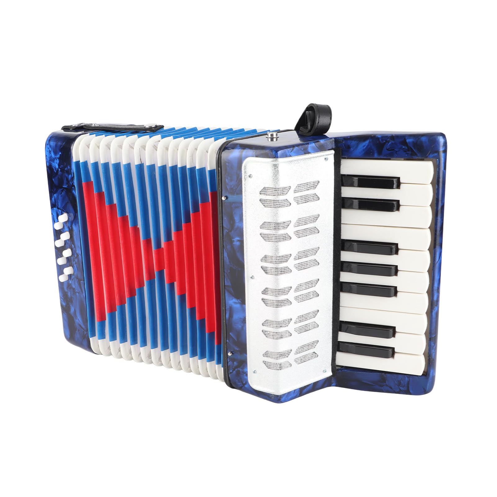 Fisarmonica a Piano 17 Tasti 8 Bassi Fisarmonica a Mano Insegnamento Formazione Coltivazione di Interessi Strumento Musicale per Bambini Studenti Principianti