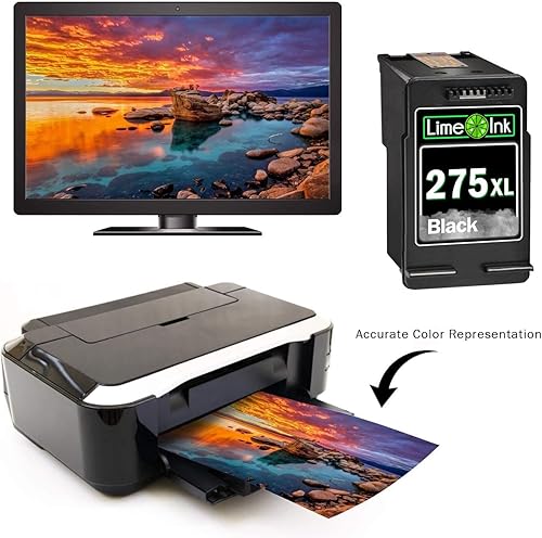 Miniatura 4 de Limeink Cartucho de tinta remanufacturado para Canon 275 Cartucho de tinta 275xl para Canon PG-275 Negro 275xl Negro para 275 XL