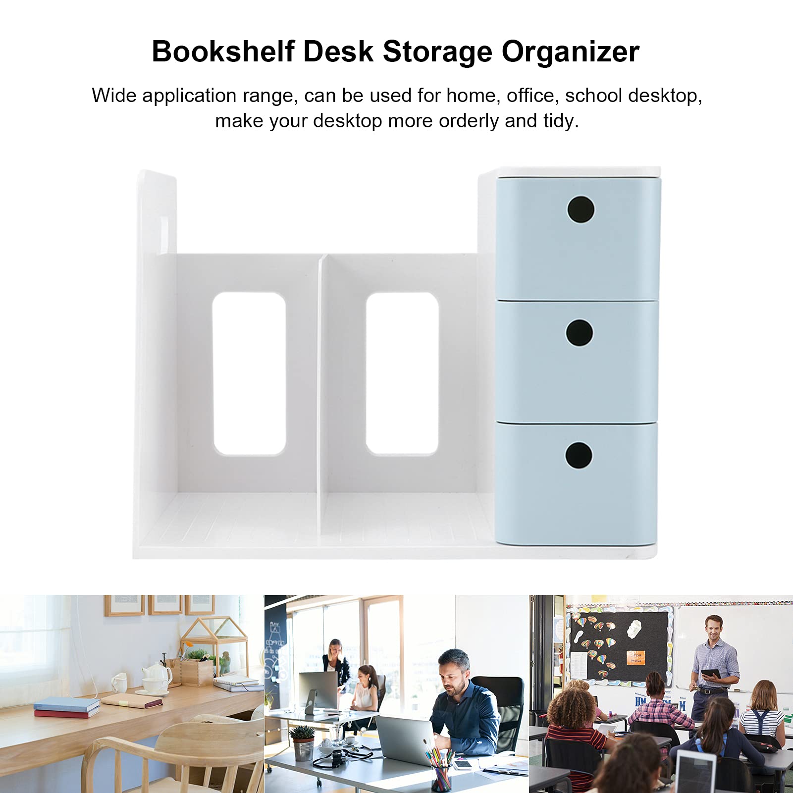 Organizzatore da scrivania, organizer da scrivania Organizzatore da ufficio di design con maniglia di stoccaggio ordinata di grande capacità per l'aula domestica dell'ufficio(blu)