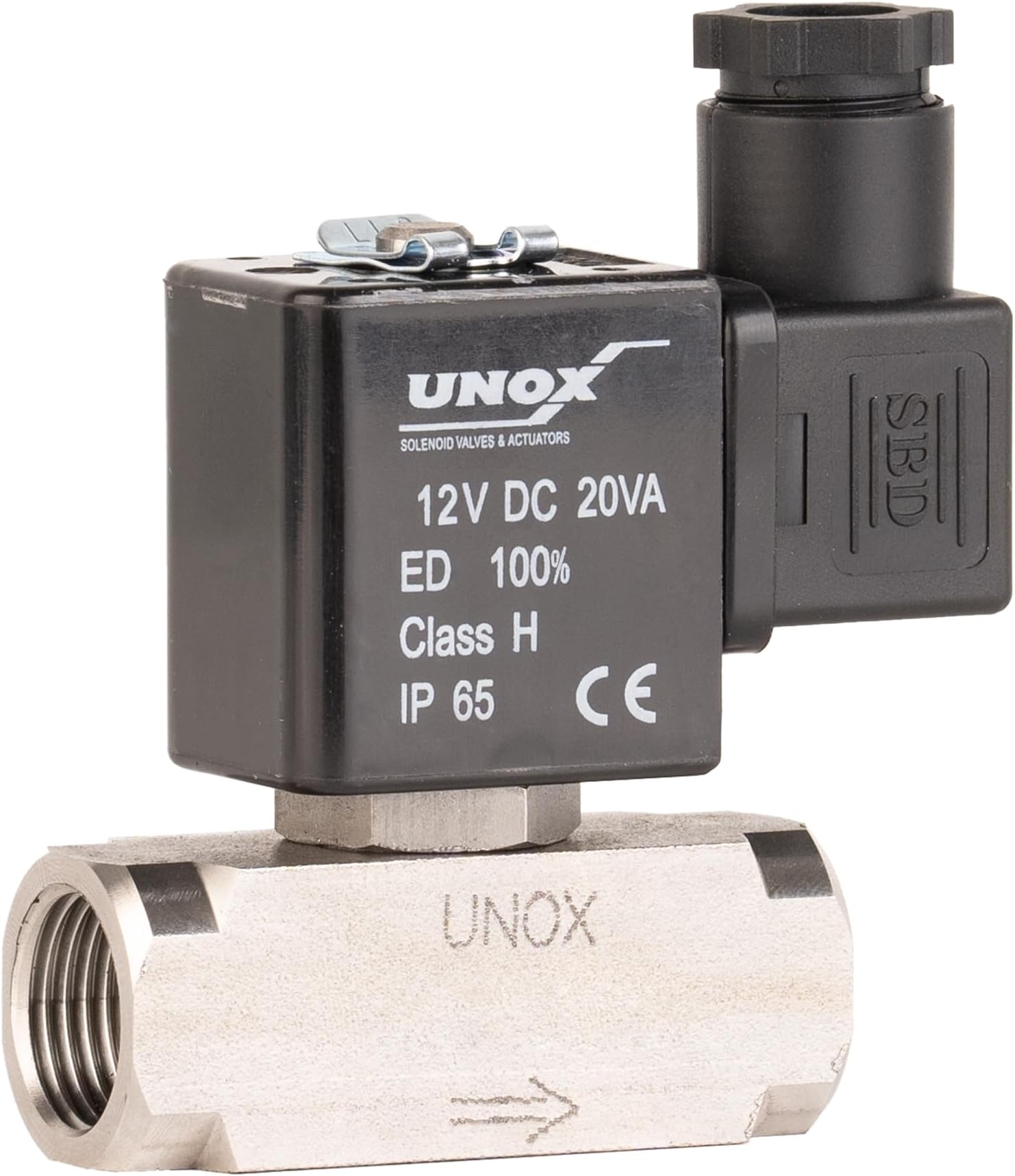 3/4" NPT Electric Solenoid Valve 12V DC, Stainless Steel AISI316 Control Valve Normally Closed - 0-232 PSI Multi-Purpose Reliable Control Valve for Water, Air, and Gas - Solenoid Valves